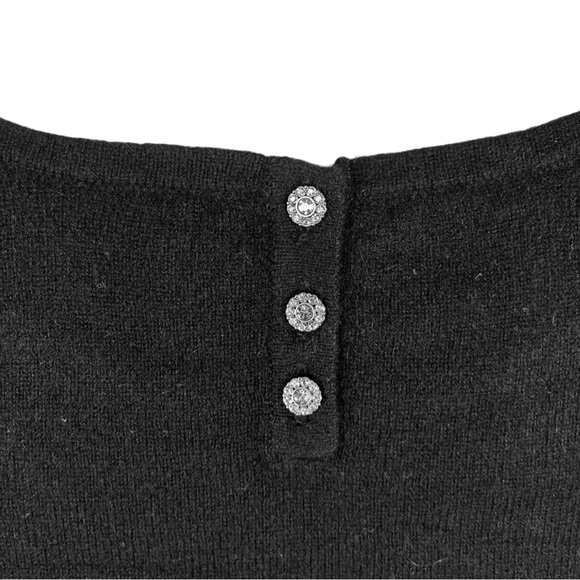 TALBOTS CASHMERE 3/4 SLEEVE SWEATER | Small | Black - Picture 3 of 5